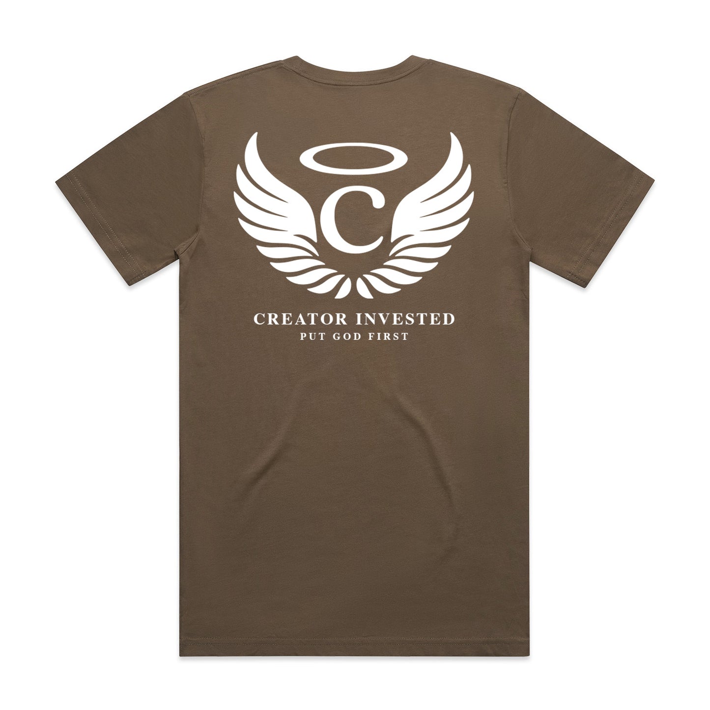 Creator Invested Pocket Logo Tee Walnut - Back