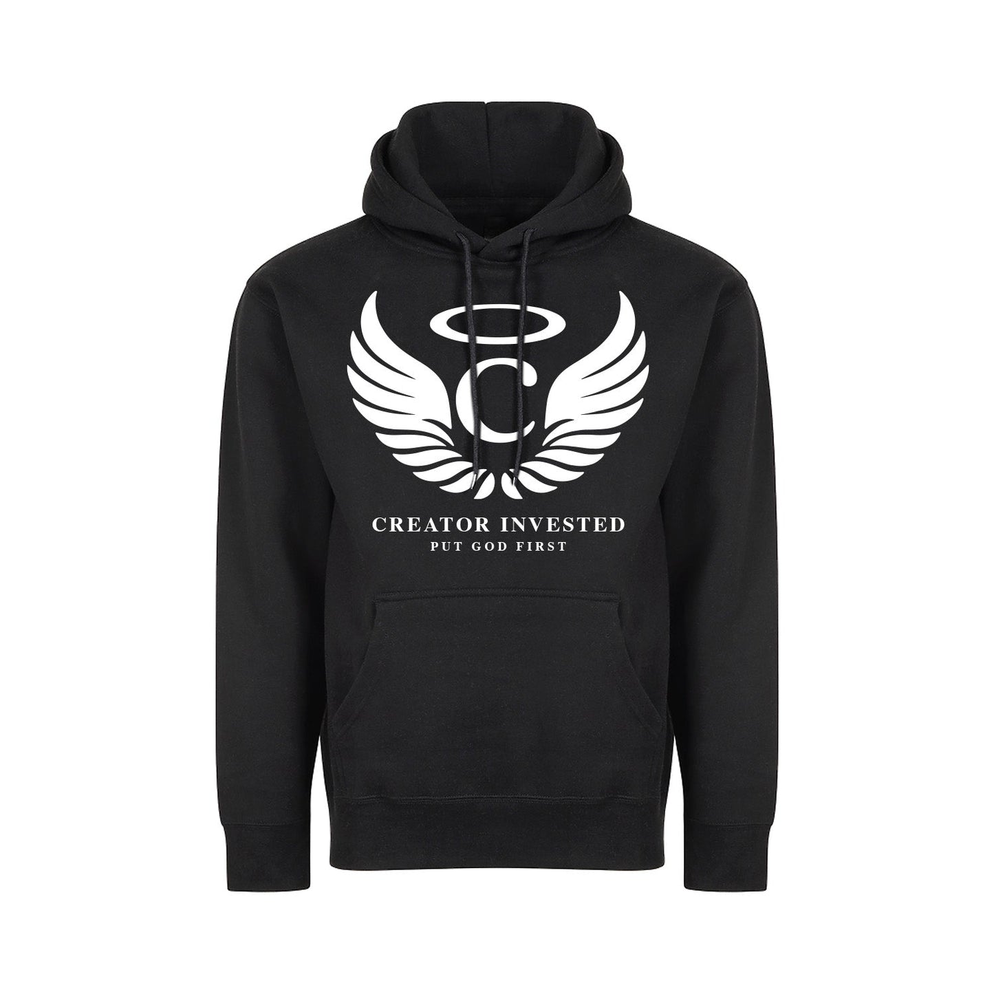 Black Signature Logo Hoodie