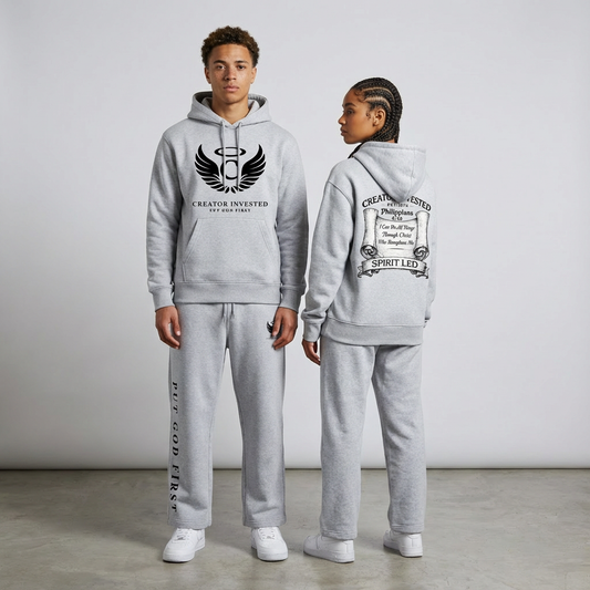 Creator Invested Scroll Sweatsuit Grey - Lifestyle