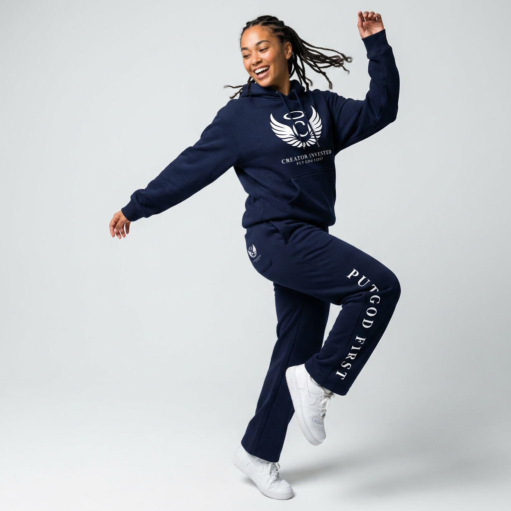 Creator Invested Scroll Sweatsuit Navy - Lifestyle 2