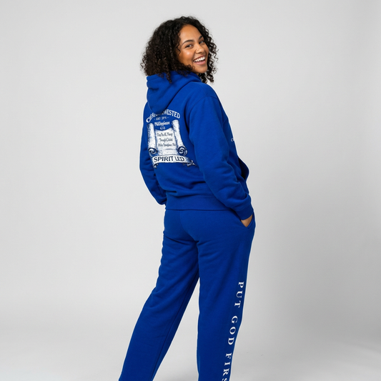 Creator Invested Scroll Sweatsuit Royal - Lifestyle Back