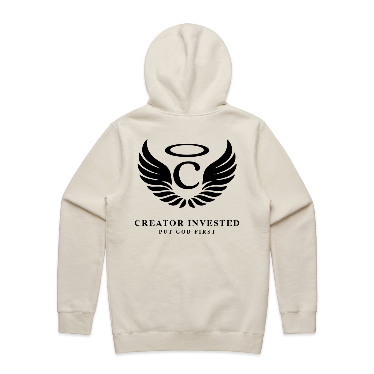Put God First Sweatsuit Cream - Hoodie Back