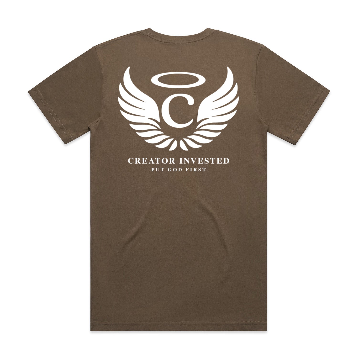 Creator Invested Pocket Logo Tee Walnut - Back