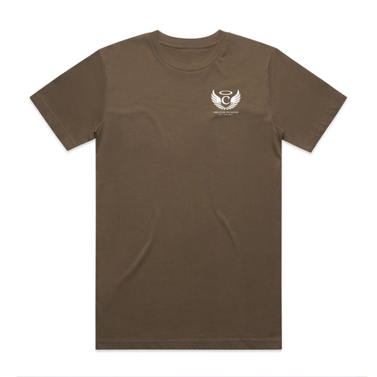 Creator Invested Pocket Logo Tee Walnut - Front