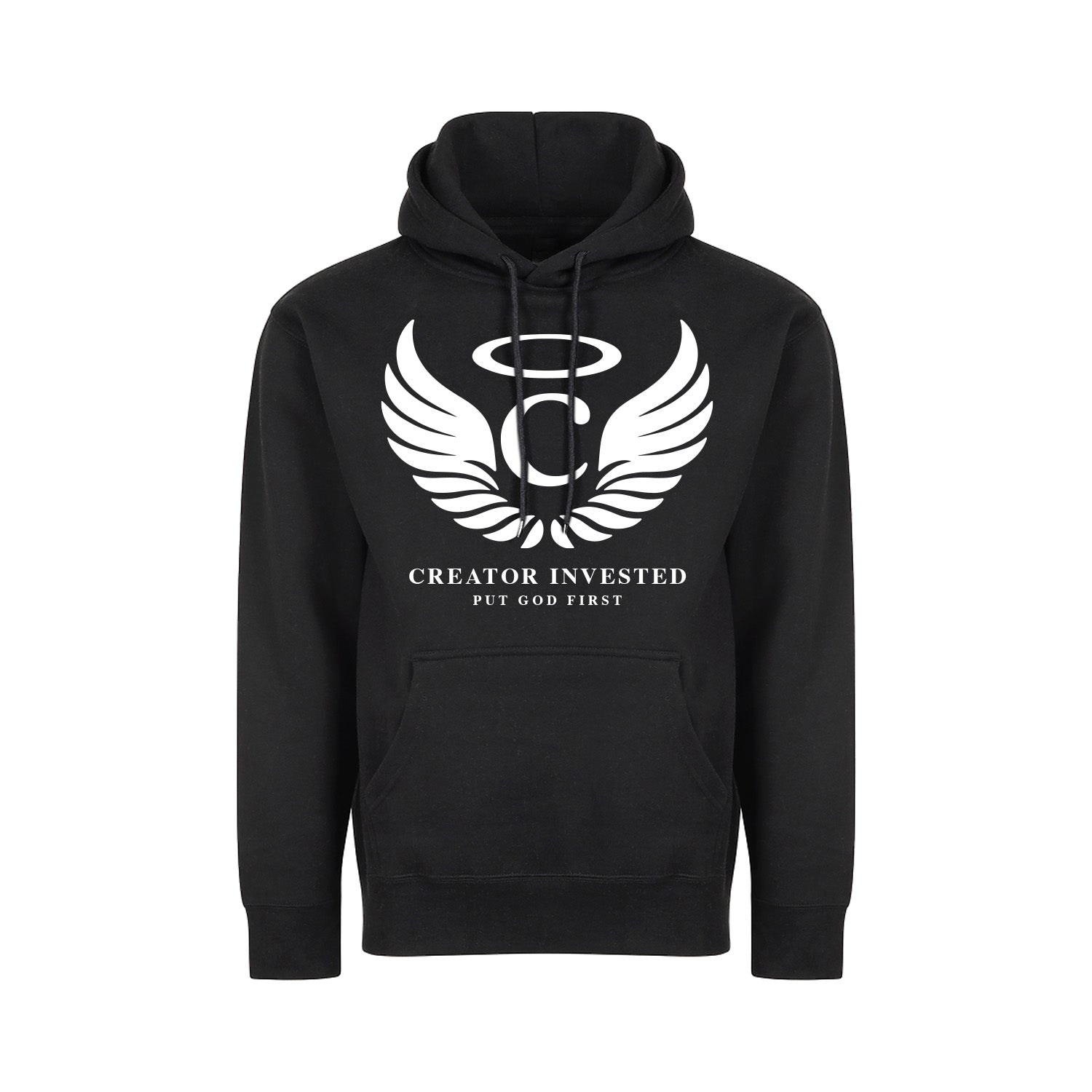 Black Signature Logo Hoodie