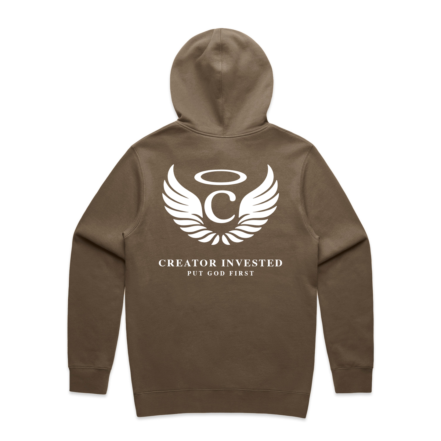 Put God First Hoodie Walnut - Back