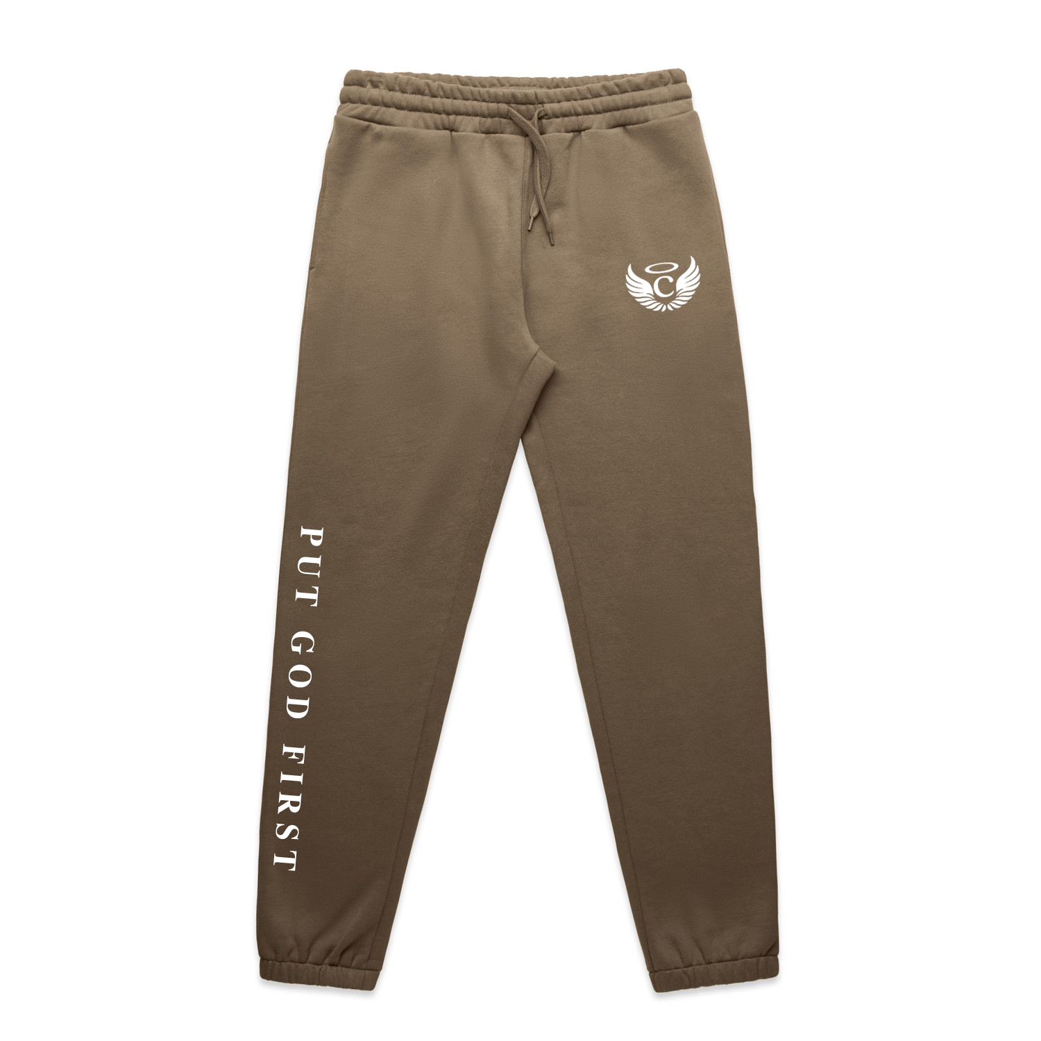 Put God First Sweatpants Walnut